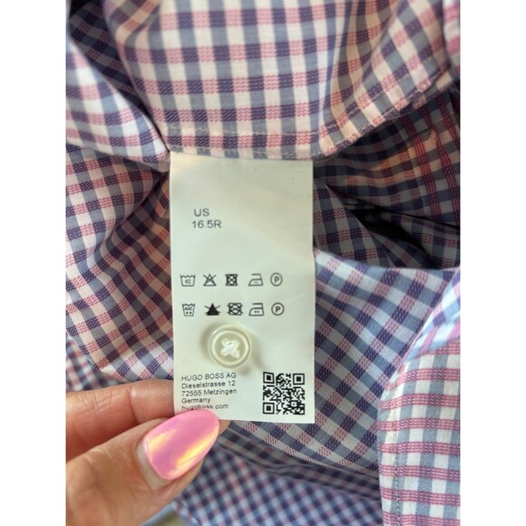 Men’s lot bundle of 2 shirts button Hugo Boss Dockers Neck Size 16 1/2 -‎ 32/33 - Picture 12 of 12